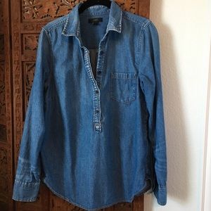 Jcrew denim pop-over